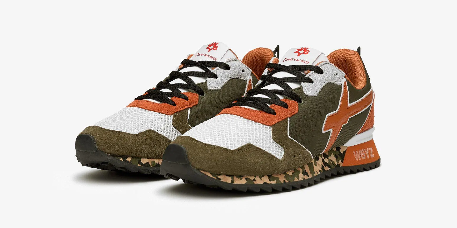 Wizz Sneaker con fondo camouflage - militare-grigio-arancio Jet-M