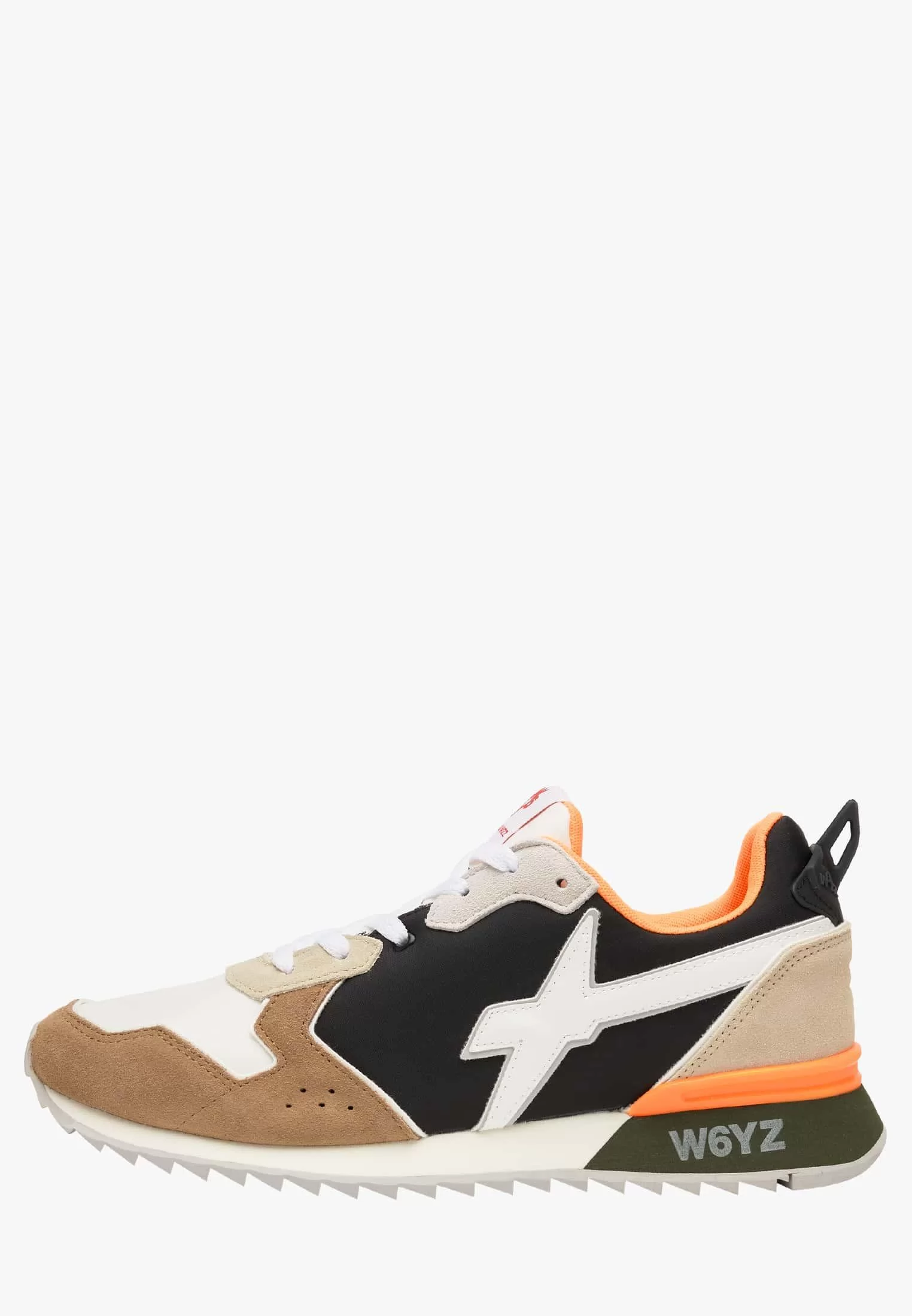 Wizz Sneaker in Technical Fabric and Suede Sneakers Brown Black Jet-M