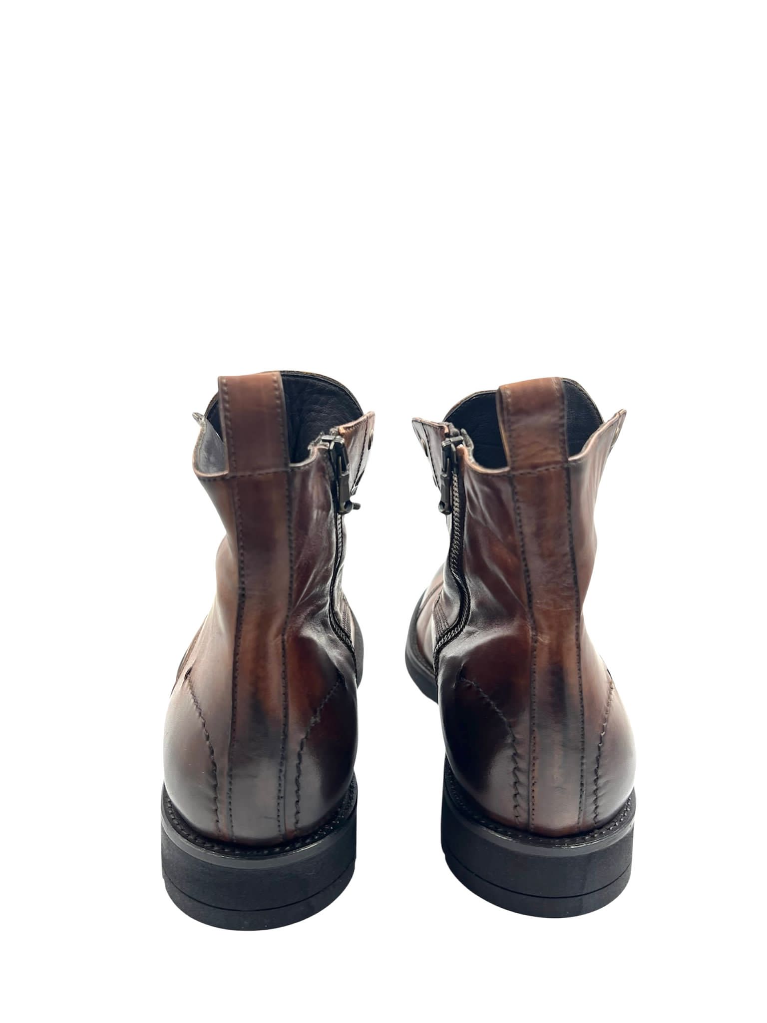 Men’s Handmade Cognac Leather Upper with Full Rubber Outsole - Image 5