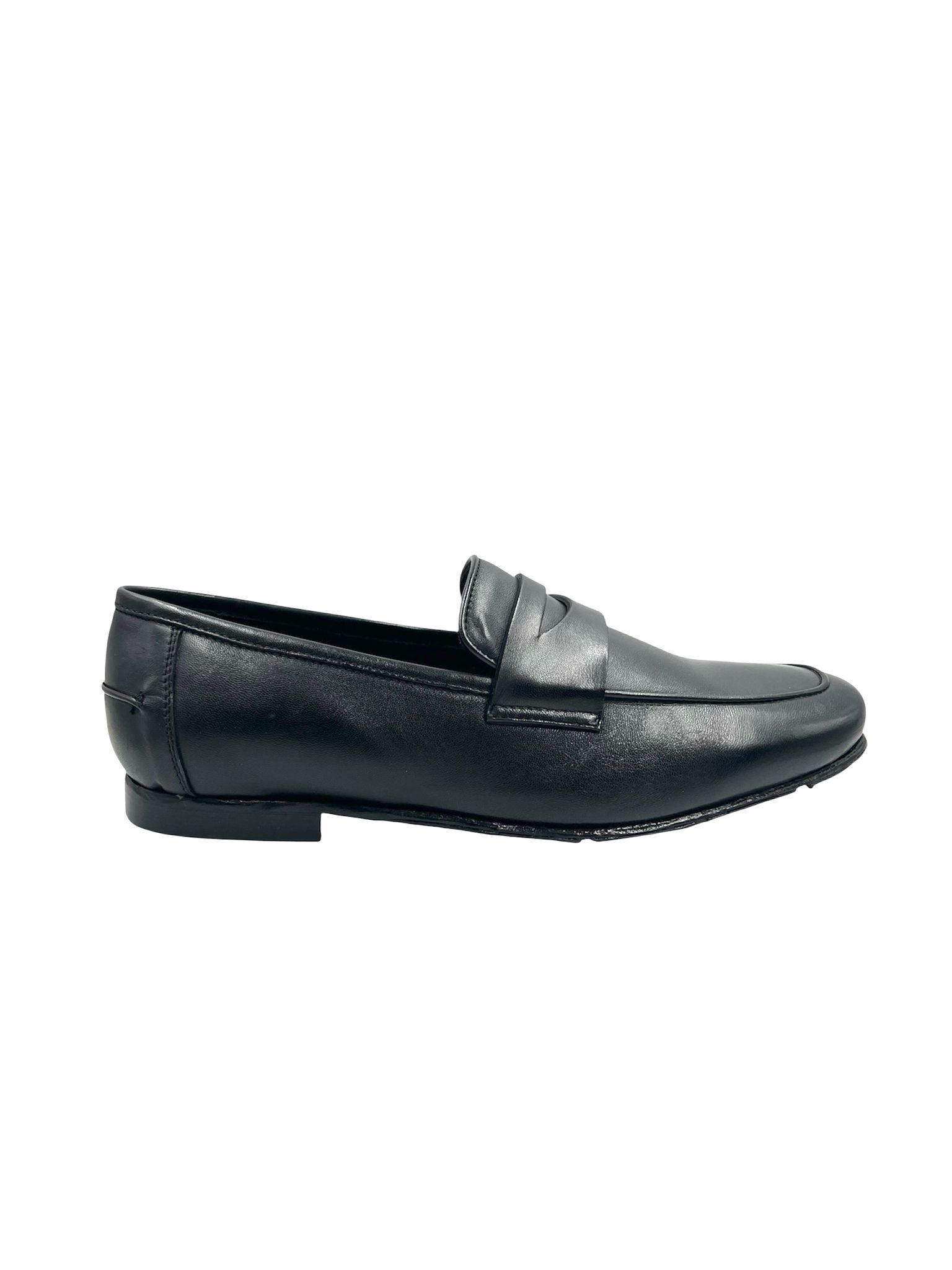 Men’s Handmade Black Leather Moccasin with Leather and Non Slip Rubber Inserts
