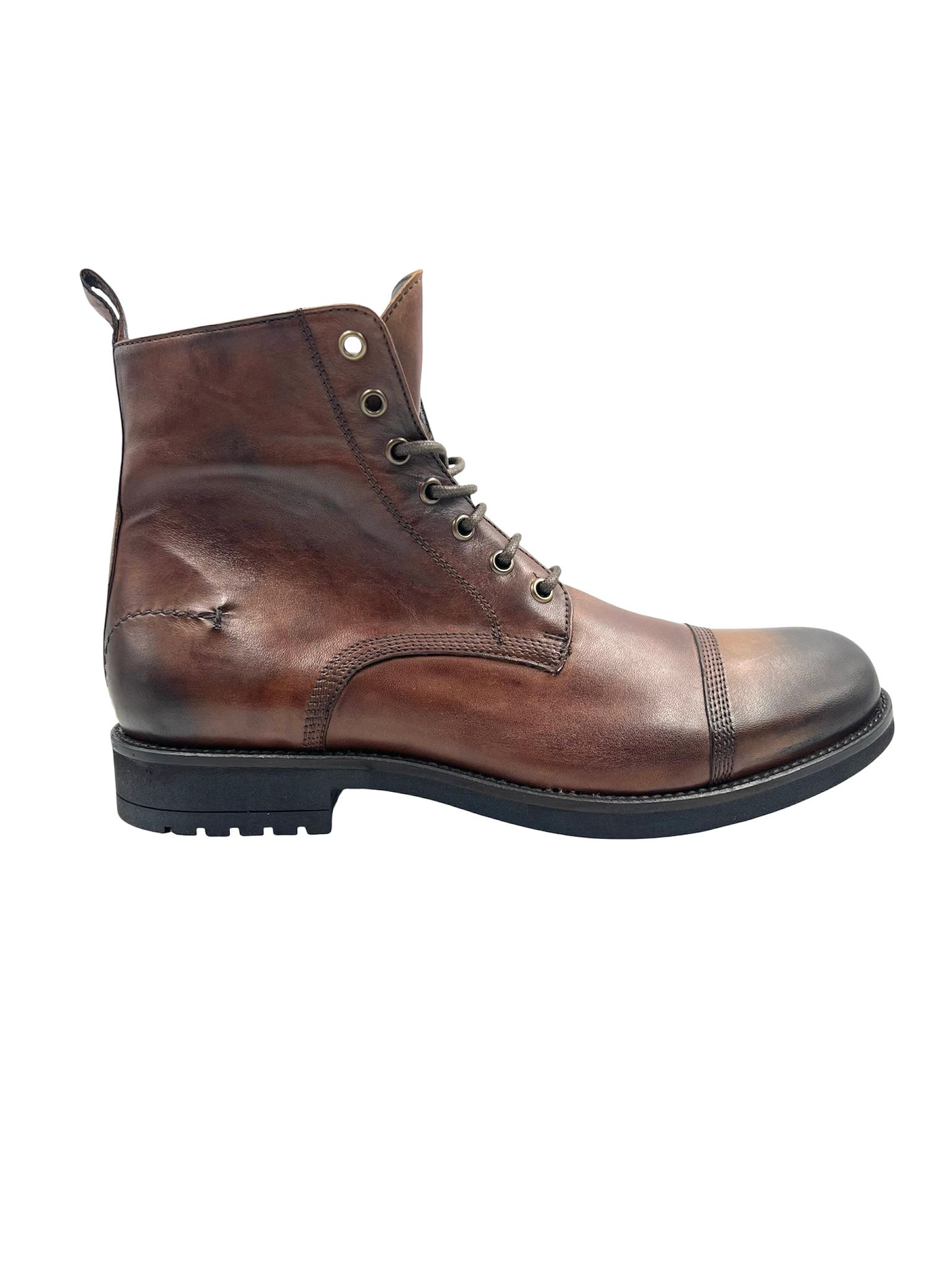 Men’s Handmade Cognac Leather Upper with Full Rubber Outsole