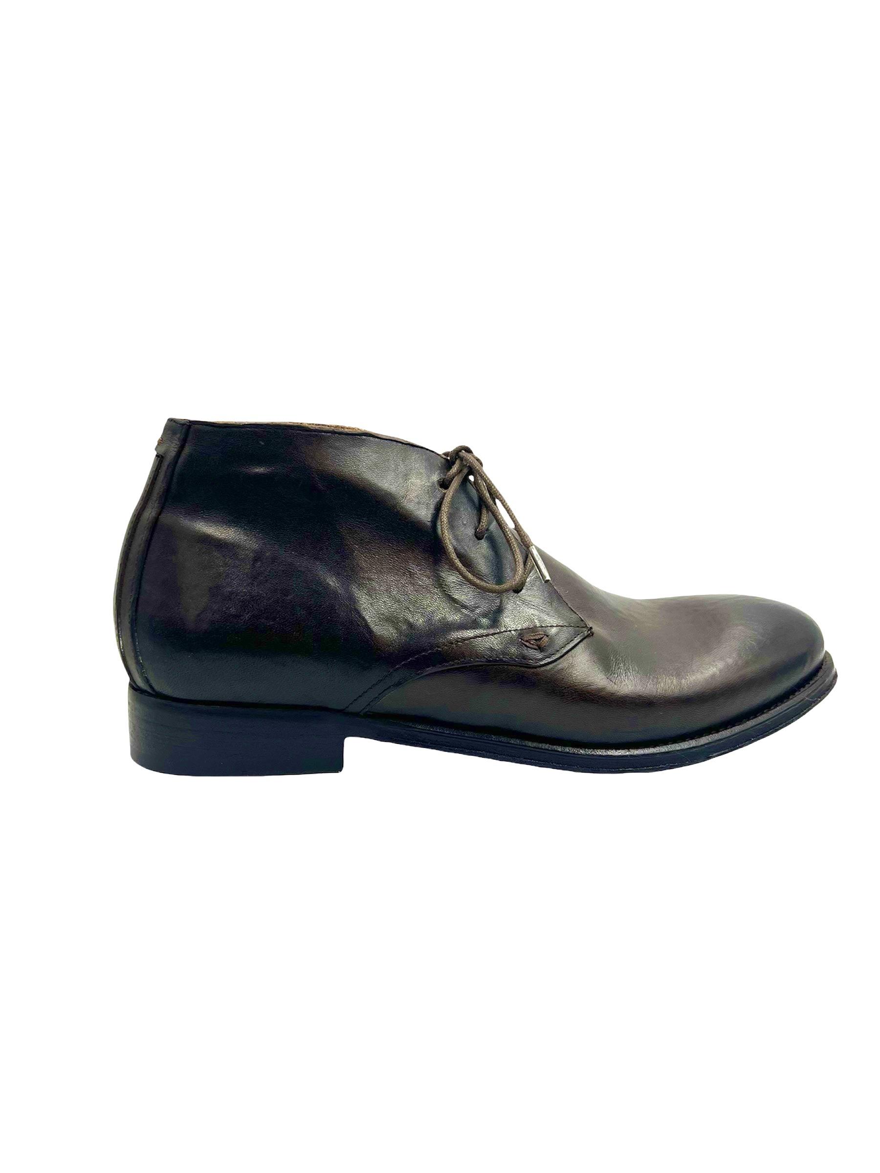 Men's Handmade Low Cut Brown Leather Boot