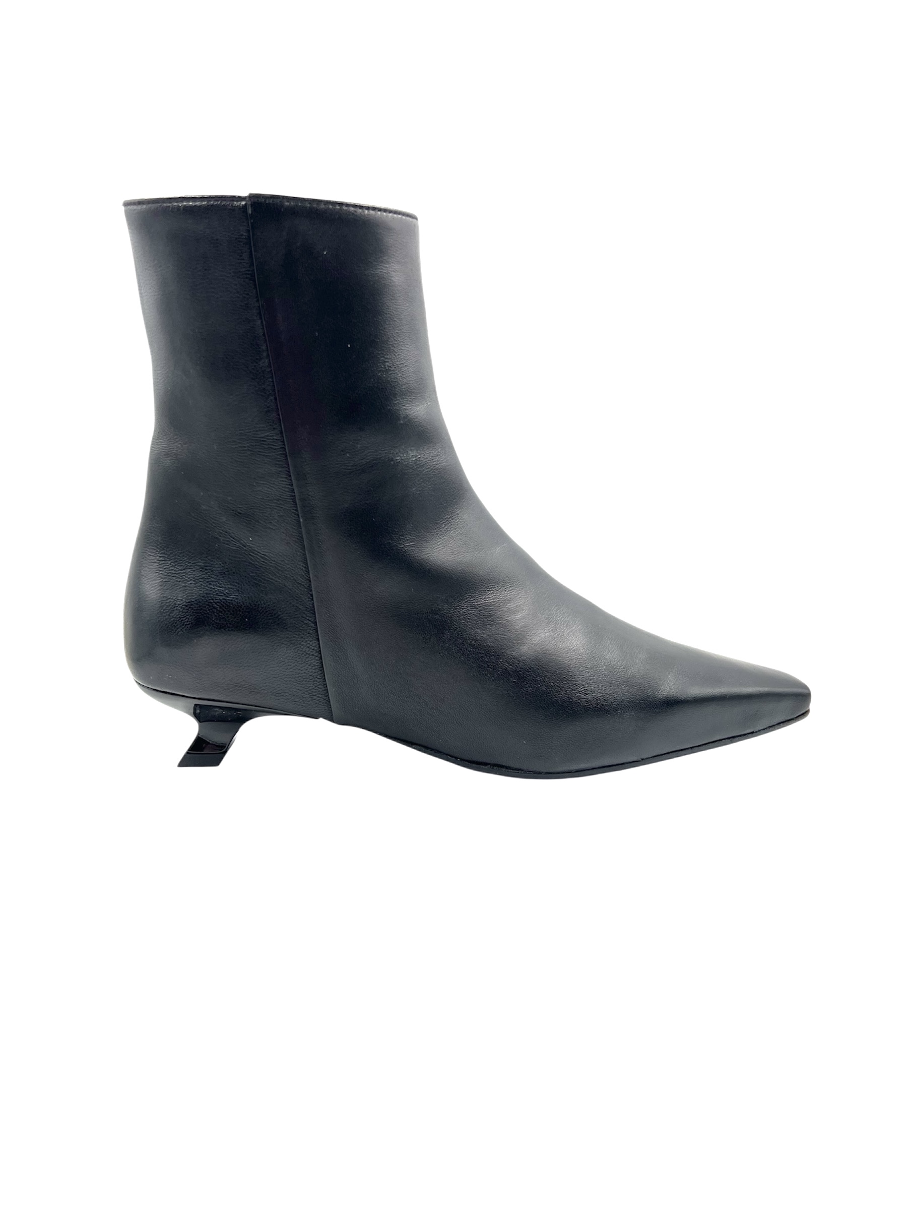 Ladies Handmade Black Leather Boots