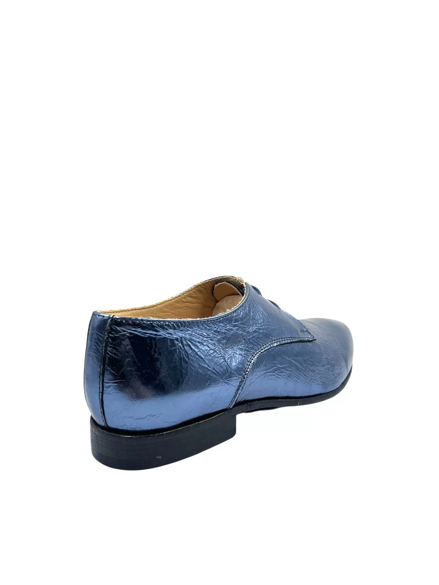Women’s Metallic Blue Mocassino Leather and Rubber Outsole - Image 3