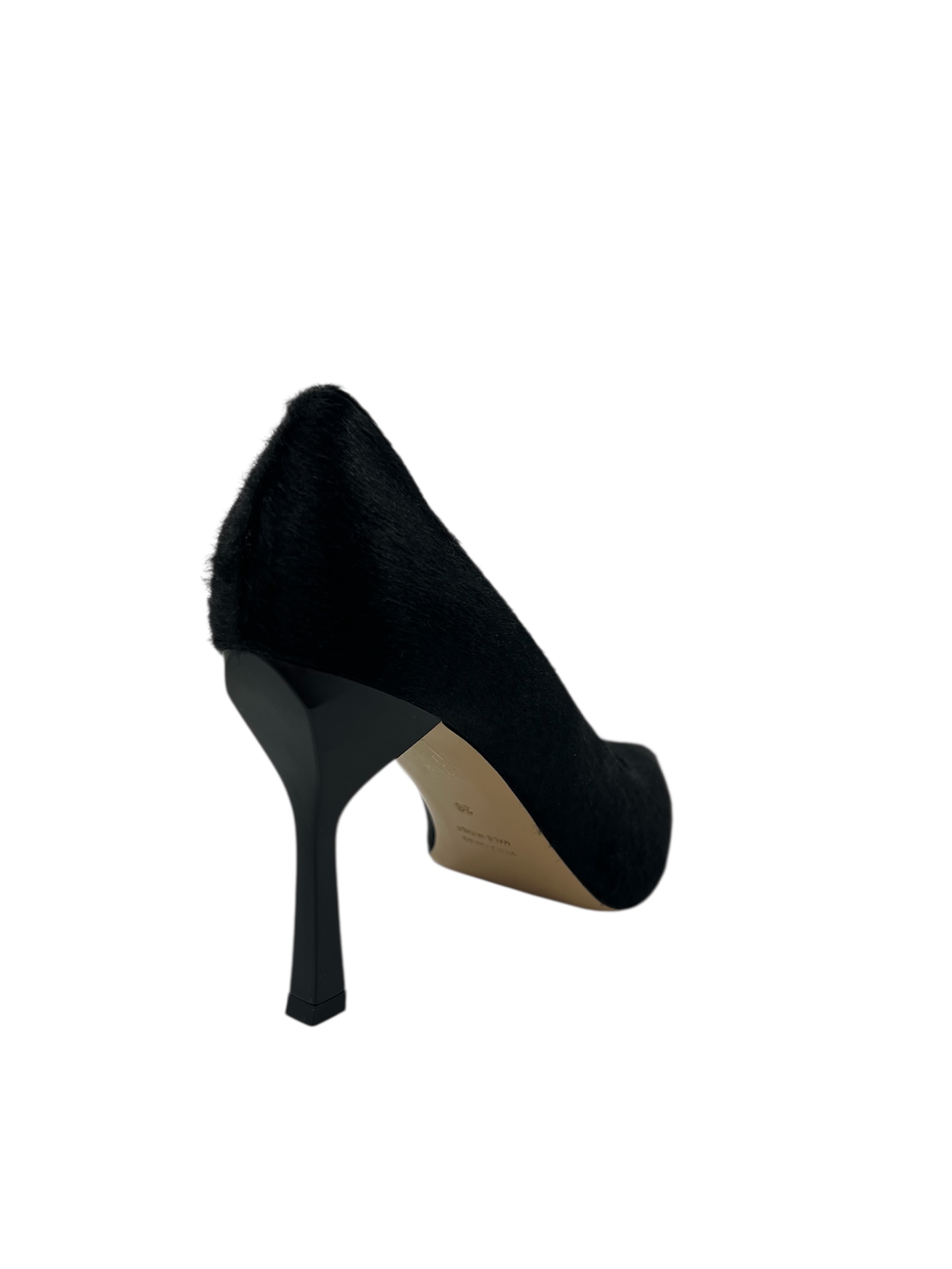 Ladies Handmade Black Pony Hair Heels - Image 2