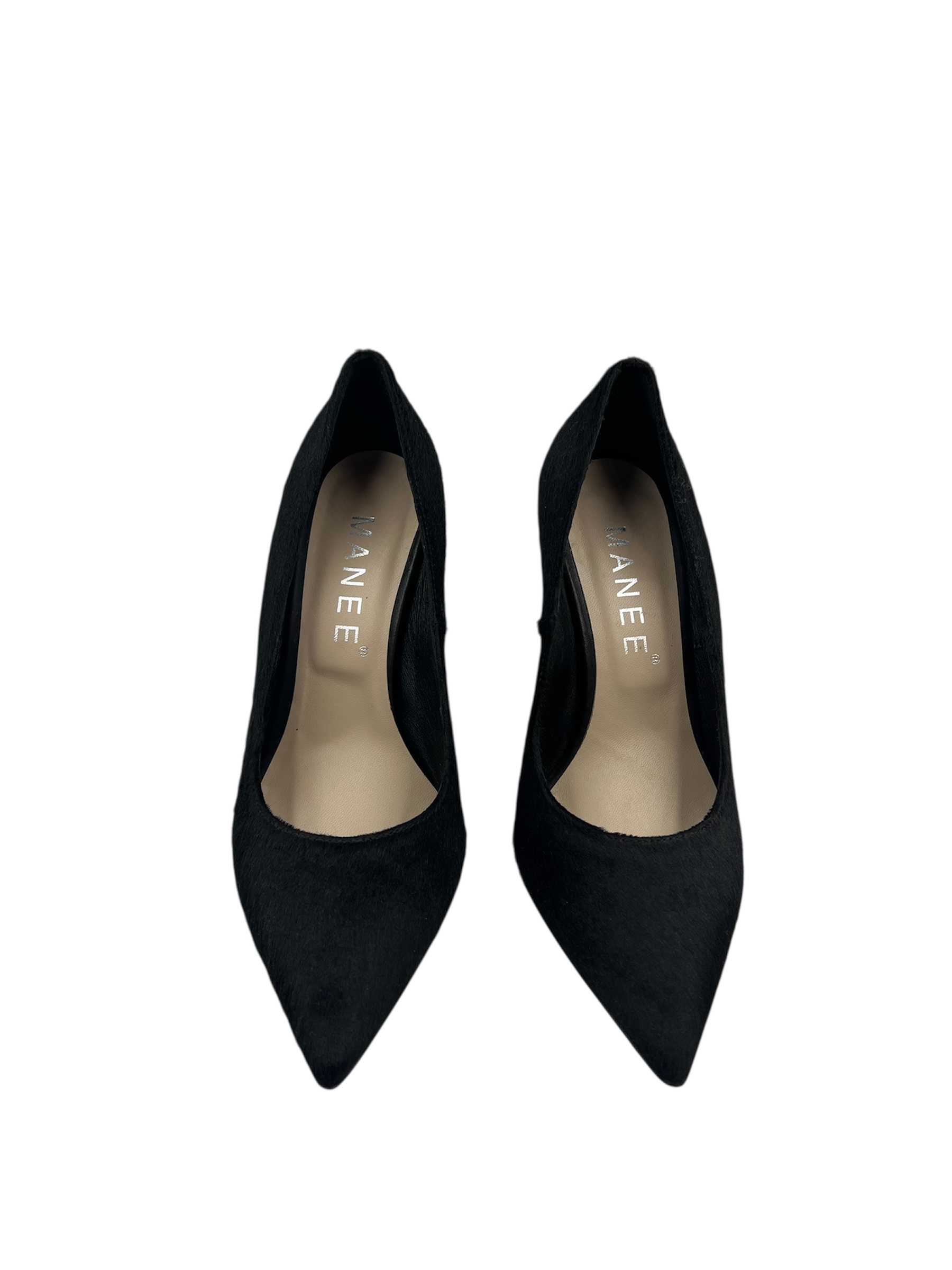 Ladies Handmade Black Pony Hair Heels - Image 3