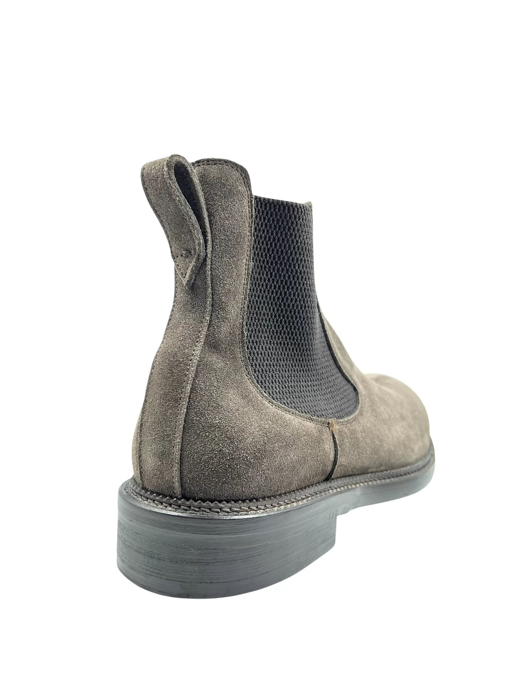 Men’s Handmade Suede Grey Taupe Chelsea Boot - Image 4