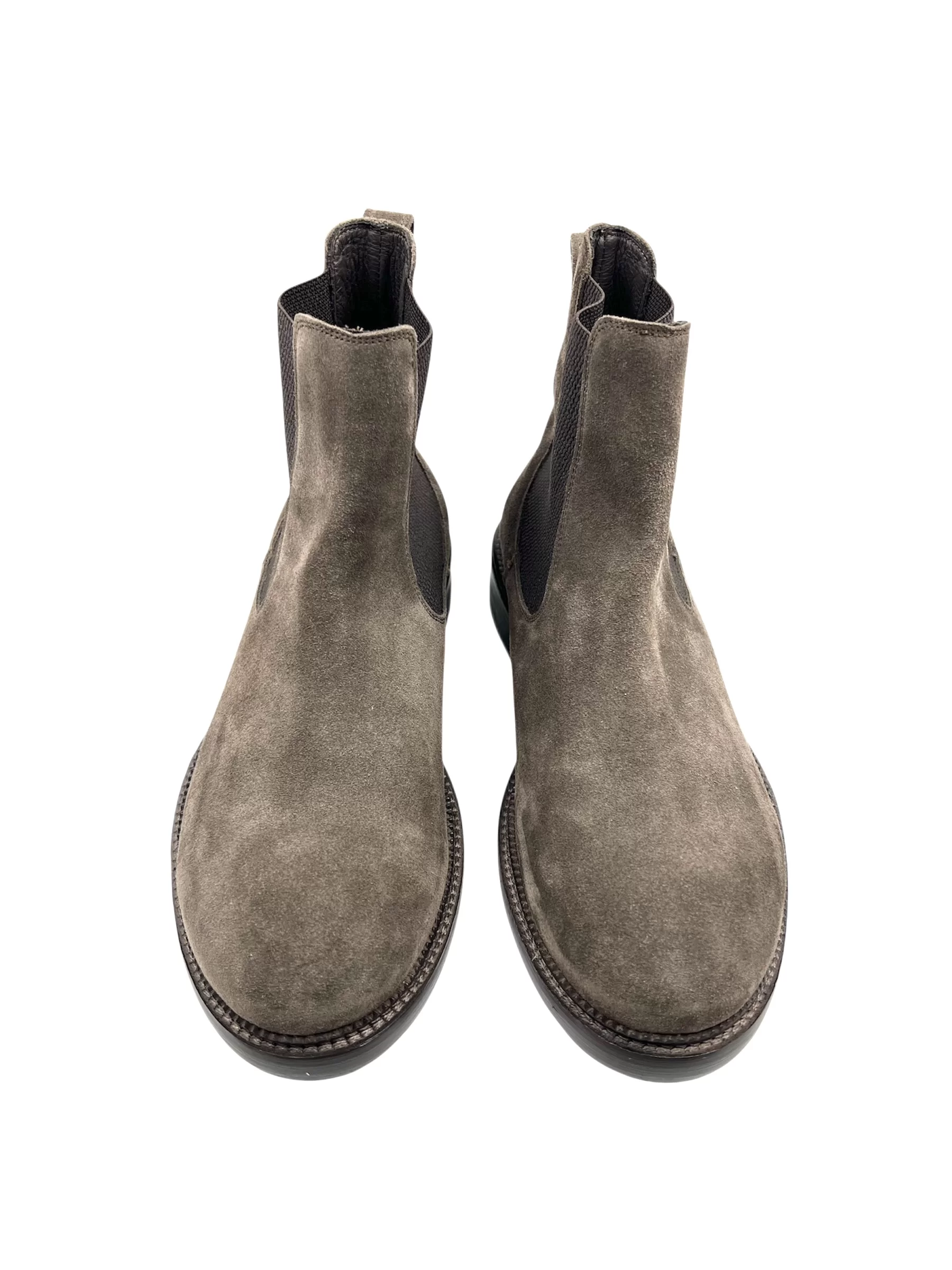 Men’s Handmade Suede Grey Taupe Chelsea Boot - Image 2