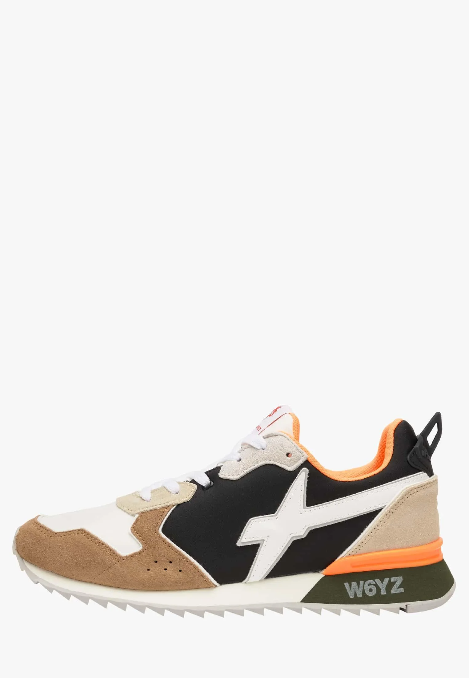 Wizz Sneaker in Technical Fabric and Suede Sneakers Brown Black Jet-M