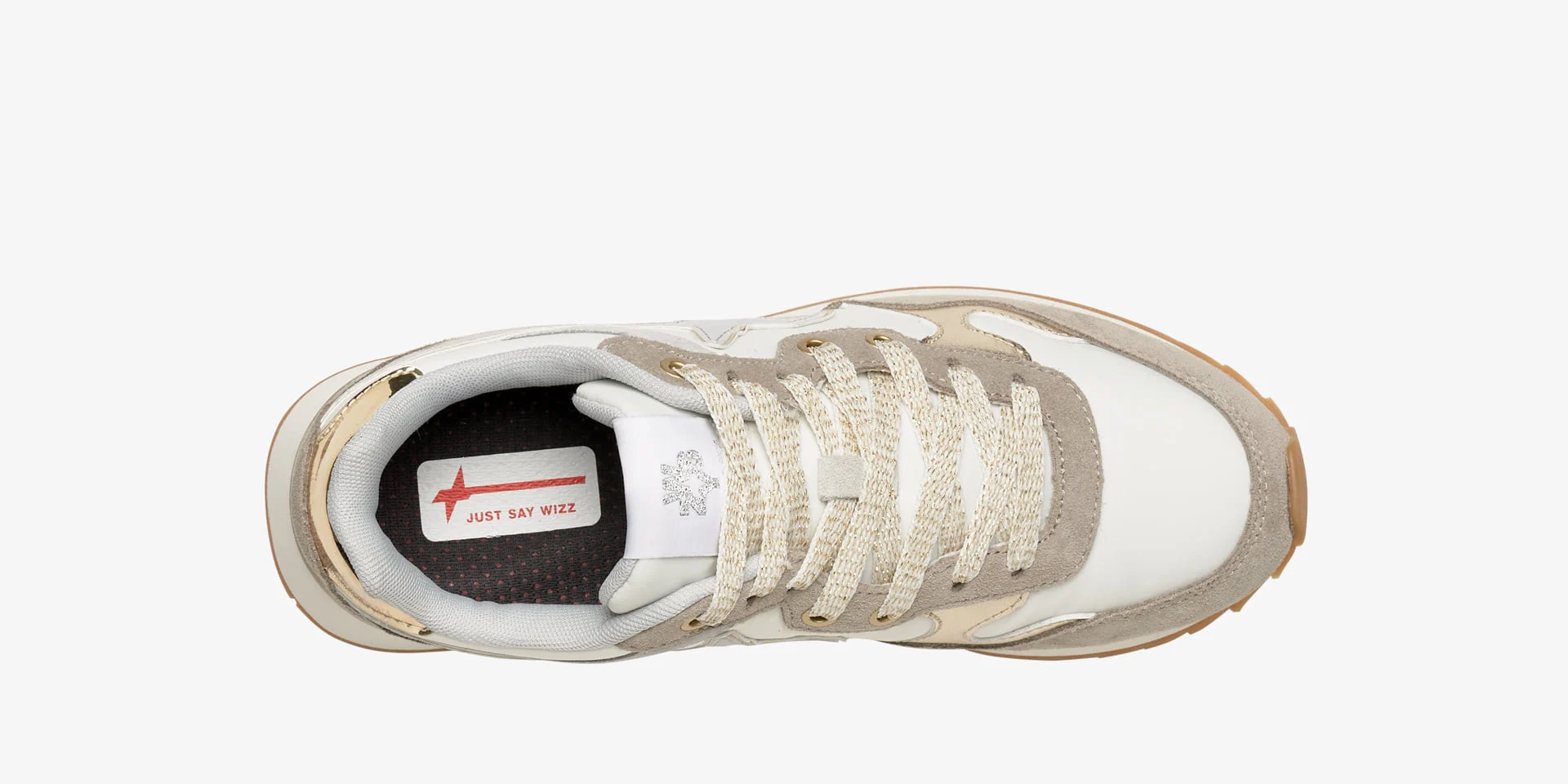 Wizz Sneaker in Suede Nylon e Ecopelle Tortora-Bianco Yak-W - Image 3