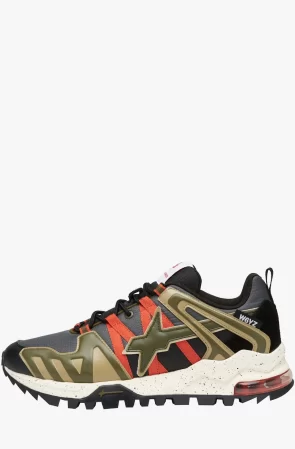 Wizz Sneaker in Pelle e Tessuto Tecnico Militare K2-M